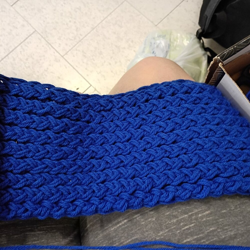 Color blue scarf